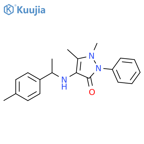 3H-Pyrazol-3-one,1,2-dihydro-1,5-dimethyl-4-[[1-(4-methylphenyl)ethyl]amino]-2-phenyl- structure
