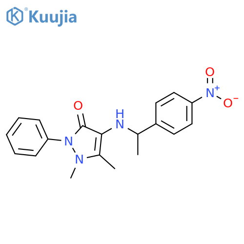 3H-Pyrazol-3-one,1,2-dihydro-1,5-dimethyl-4-[[1-(4-nitrophenyl)ethyl]amino]-2-phenyl- structure