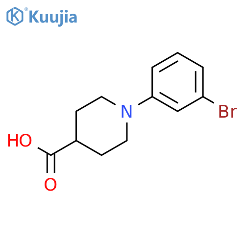 1-(3-Bromophenyl)piperidine-4-carboxylic acid structure