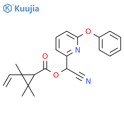 Cyclopropanecarboxylic acid, 2-ethenyl-2,3,3-trimethyl-,cyano(6-phenoxy-2-pyridinyl)methyl ester structure