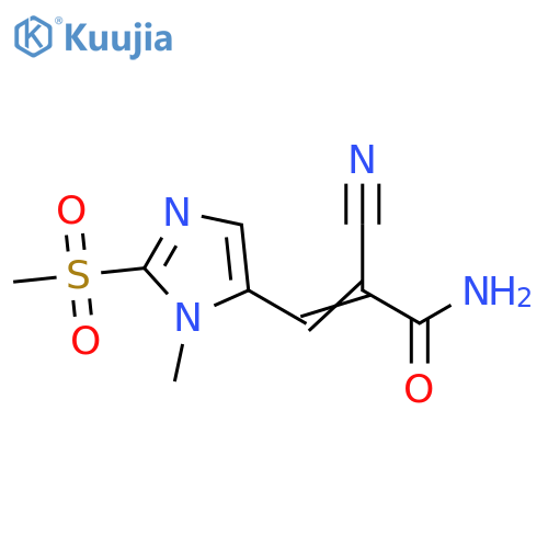 2-Propenamide,2-cyano-3-[1-methyl-2-(methylsulfonyl)-1H-imidazol-5-yl]- structure