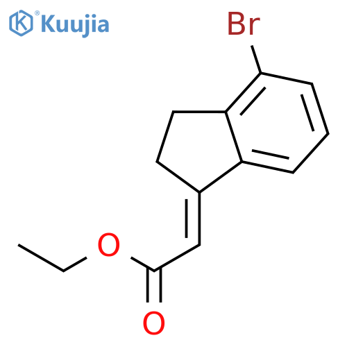 ethyl 2-(1E)-4-bromo-2,3-dihydro-1H-inden-1-ylideneacetate structure