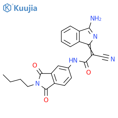 Acetamide,2-(3-amino-1H-isoindol-1-ylidene)-N-(2-butyl-2,3-dihydro-1,3-dioxo-1H-isoindol-5-yl)-2-cyano- structure