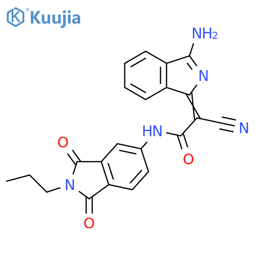 Acetamide,2-(3-amino-1H-isoindol-1-ylidene)-2-cyano-N-(2,3-dihydro-1,3-dioxo-2-propyl-1H-isoindol-5-yl)- structure