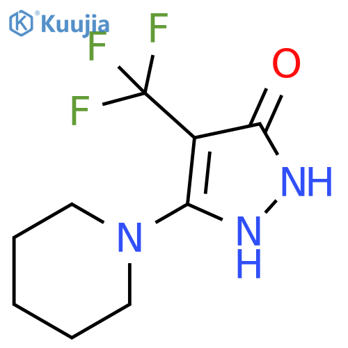 3H-Pyrazol-3-one, 1,2-dihydro-5-(1-piperidinyl)-4-(trifluoromethyl)- structure