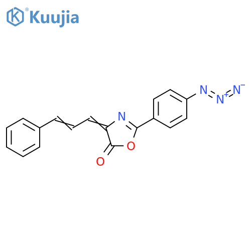 5(4H)-Oxazolone, 2-(4-azidophenyl)-4-(3-phenyl-2-propenylidene)- structure
