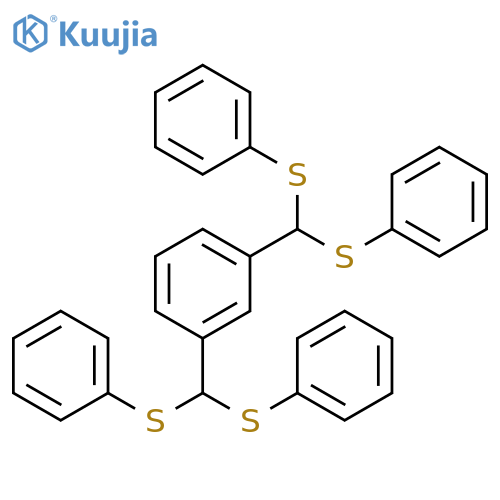 Benzene, 1,3-bis[bis(phenylthio)methyl]- structure