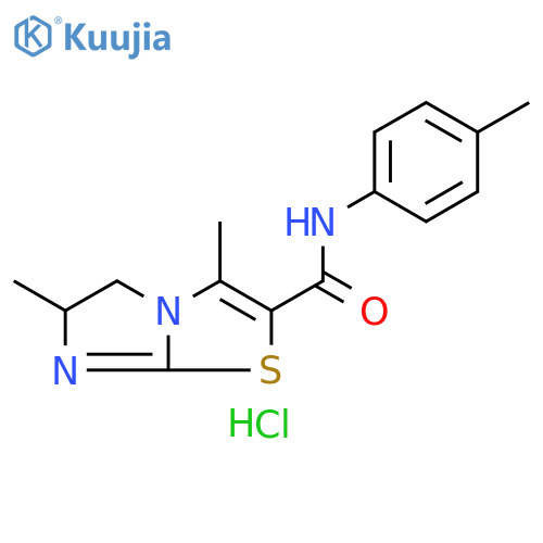 Imidazo[2,1-b]thiazole-2-carboxamide, 5,6-dihydro-3,6-dimethyl-N-(4-methylphenyl)-, hydrochloride (1:1) structure