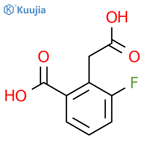2-(Carboxymethyl)-3-fluorobenzoic acid structure