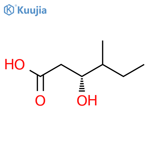 (3R)-3-hydroxy-4-methylhexanoic acid structure