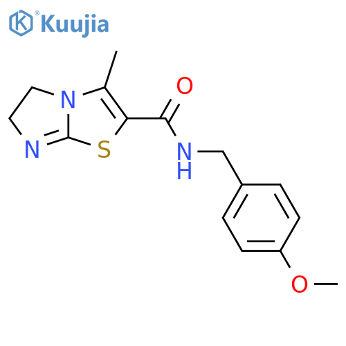 Imidazo[2,1-b]thiazole-2-carboxamide, 5,6-dihydro-N-[(4-methoxyphenyl)methyl]-3-methyl- structure