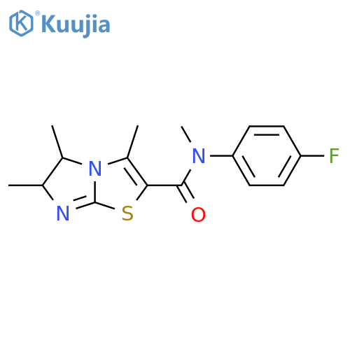 Imidazo[2,1-b]thiazole-2-carboxamide,N-(4-fluorophenyl)-5,6-dihydro-N,3,5,6-tetramethyl- structure