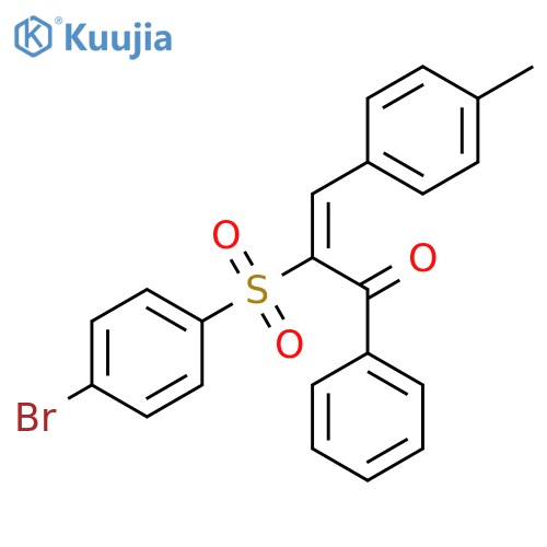 2-Propen-1-one, 2-[(4-bromophenyl)sulfonyl]-3-(4-methylphenyl)-1-phenyl-, (E)- (9CI) structure