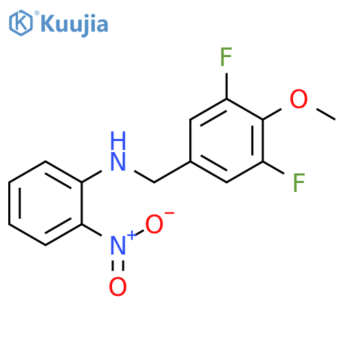 Benzenemethanamine, 3,5-difluoro-4-methoxy-N-(2-nitrophenyl)- structure