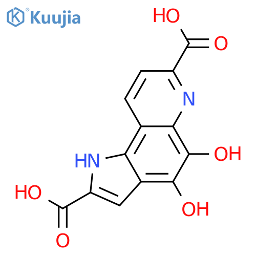 1H-Pyrrolo[2,3-f]quinoline-2,7-dicarboxylic acid, 4,5-dihydroxy- structure