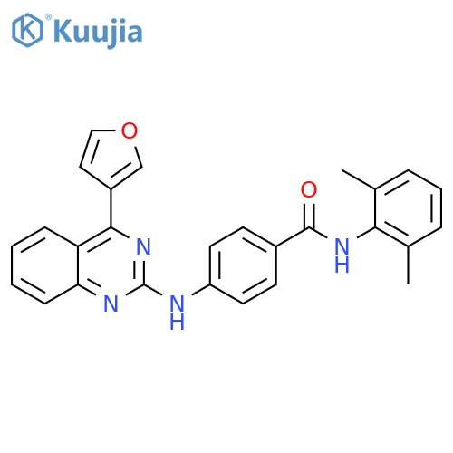 N-(2,6-dimethylphenyl)-4-[(4-furan-3-ylquinazolin-2-yl)amino]benzamide structure