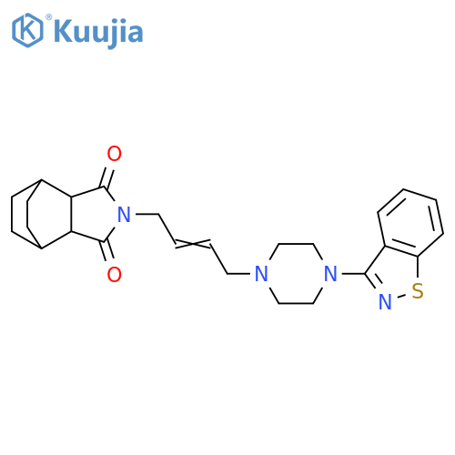 4,7-Ethano-1H-isoindole-1,3(2H)-dione,2-[4-[4-(1,2-benzisothiazol-3-yl)-1-piperazinyl]-2-butenyl]hexahydro- structure