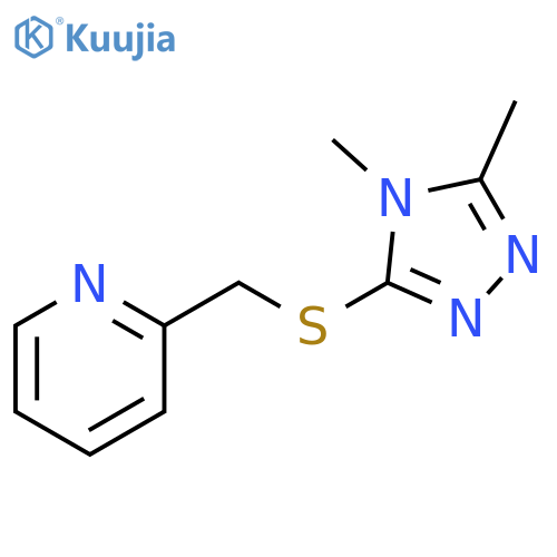 Pyridine, 2-[[(4,5-dimethyl-4H-1,2,4-triazol-3-yl)thio]methyl]- structure