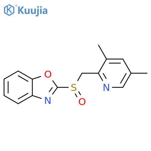 Benzoxazole, 2-[[(3,5-dimethyl-2-pyridinyl)methyl]sulfinyl]- structure