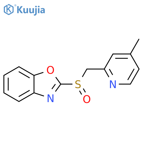 Benzoxazole, 2-[[(4-methyl-2-pyridinyl)methyl]sulfinyl]- structure
