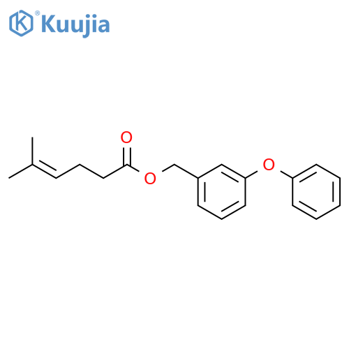 4-Hexenoic acid, 5-methyl-, (3-phenoxyphenyl)methyl ester structure