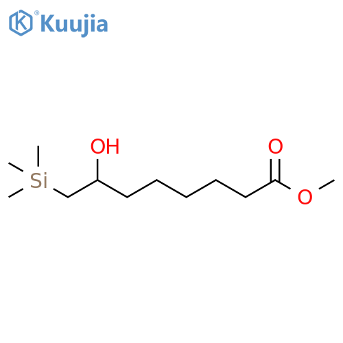 Octanoic acid, 7-hydroxy-8-(trimethylsilyl)-, methyl ester structure