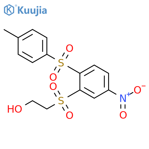 Ethanol, 2-[[2-[(4-methylphenyl)sulfonyl]-5-nitrophenyl]sulfonyl]- structure