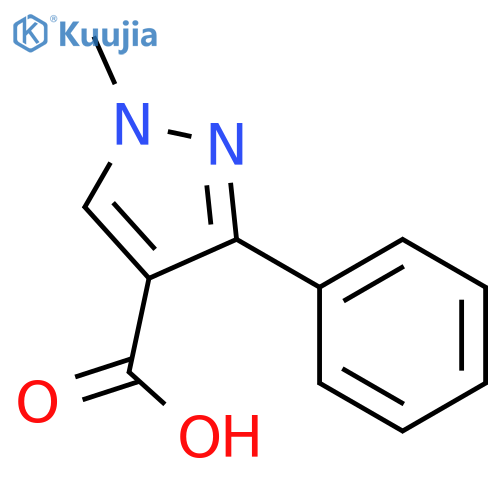 1-methyl-3-phenyl-1H-pyrazole-4-carboxylic acid structure