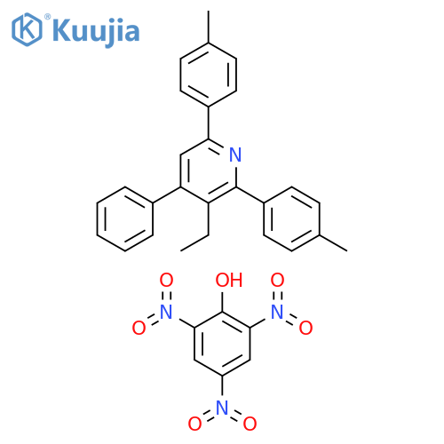 Pyridine, 3-ethyl-2,6-bis(4-methylphenyl)-4-phenyl-, compd. with2,4,6-trinitrophenol structure