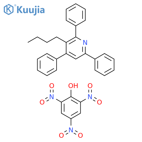 Pyridine, 3-butyl-2,4,6-triphenyl-, compd. with 2,4,6-trinitrophenol structure