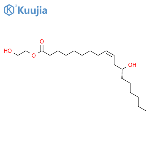 9-Octadecenoic acid,12-hydroxy-, 2-hydroxyethyl ester, (9Z,12R)- structure