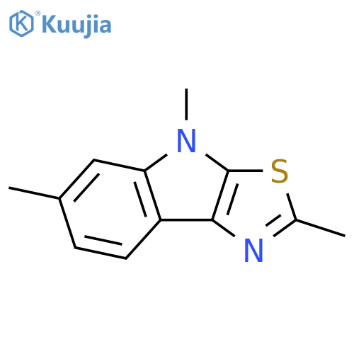 4H-Thiazolo[5,4-b]indole, 2,4,6-trimethyl- structure