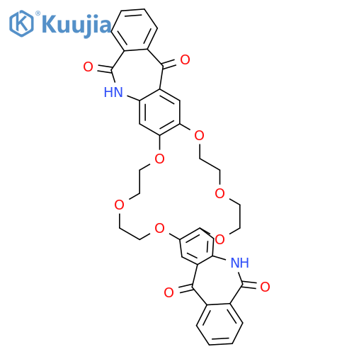 5H,16H-Benzo[e]benzo[3',4'][1]benzazepino[8',7':8,9][1,4,7,10,13,16]benzohexaoxacyclooctadecino[18,19-b]azepine-5,16,21,32(6H,22H)-tetrone,9,10,12,13,25,26,28,29-octahydro- structure