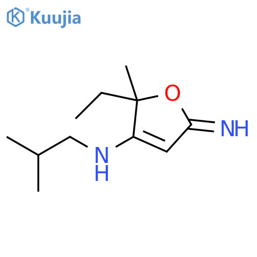 3-Furanamine, 2-ethyl-2,5-dihydro-5-imino-2-methyl-N-(2-methylpropyl)- structure