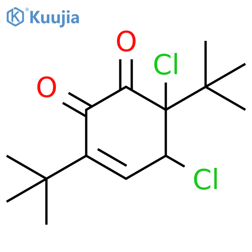 3-Cyclohexene-1,2-dione, 5,6-dichloro-3,6-bis(1,1-dimethylethyl)- structure