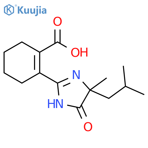 1-Cyclohexene-1-carboxylic acid,2-[4,5-dihydro-4-methyl-4-(2-methylpropyl)-5-oxo-1H-imidazol-2-yl]- structure