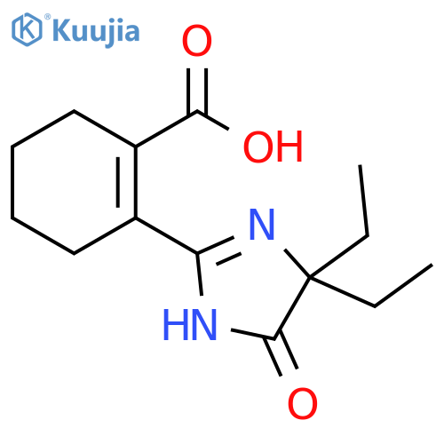 1-Cyclohexene-1-carboxylic acid,2-(4,4-diethyl-4,5-dihydro-5-oxo-1H-imidazol-2-yl)- structure