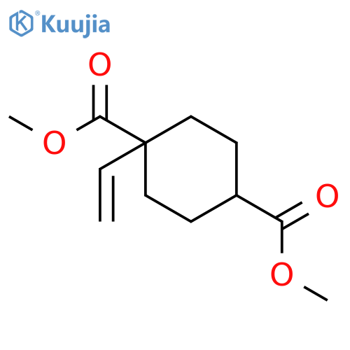 1,4-Cyclohexanedicarboxylic acid, 1-ethenyl-, dimethyl ester structure