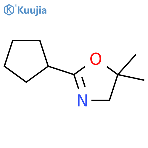 Oxazole, 2-cyclopentyl-4,5-dihydro-5,5-dimethyl- structure