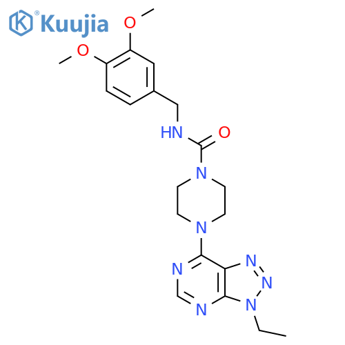 N-(3,4-dimethoxyphenyl)methyl-4-{3-ethyl-3H-1,2,3triazolo4,5-dpyrimidin-7-yl}piperazine-1-carboxamide structure