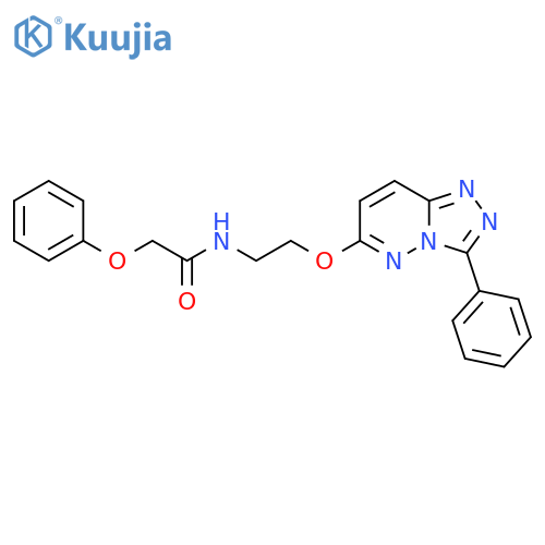 2-phenoxy-N-2-({3-phenyl-1,2,4triazolo4,3-bpyridazin-6-yl}oxy)ethylacetamide structure