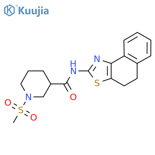 1-methanesulfonyl-N-{4H,5H-naphtho[1,2-d][1,3]thiazol-2-yl}piperidine-3-carboxamide structure