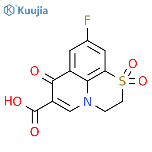 7H-Pyrido[1,2,3-de]-1,4-benzothiazine-6-carboxylic acid, 9-fluoro-2,3-dihydro-7-oxo-, 1,1-dioxide structure