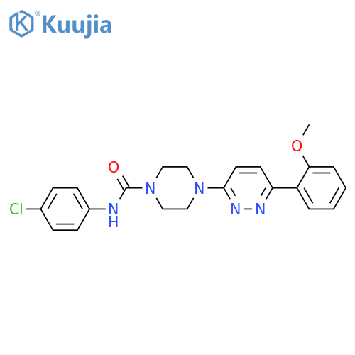 N-(4-chlorophenyl)-4-[6-(2-methoxyphenyl)pyridazin-3-yl]piperazine-1-carboxamide structure