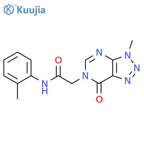 2-{3-methyl-7-oxo-3H,6H,7H-[1,2,3]triazolo[4,5-d]pyrimidin-6-yl}-N-(2-methylphenyl)acetamide structure
