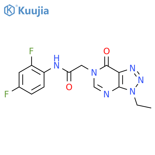 N-(2,4-difluorophenyl)-2-{3-ethyl-7-oxo-3H,6H,7H-[1,2,3]triazolo[4,5-d]pyrimidin-6-yl}acetamide structure