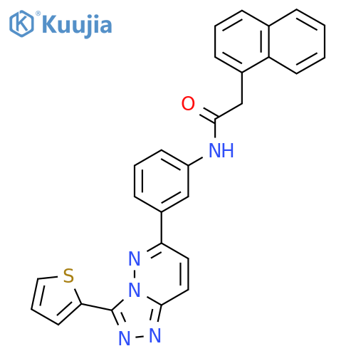 2-(naphthalen-1-yl)-N-{3-[3-(thiophen-2-yl)-[1,2,4]triazolo[4,3-b]pyridazin-6-yl]phenyl}acetamide structure