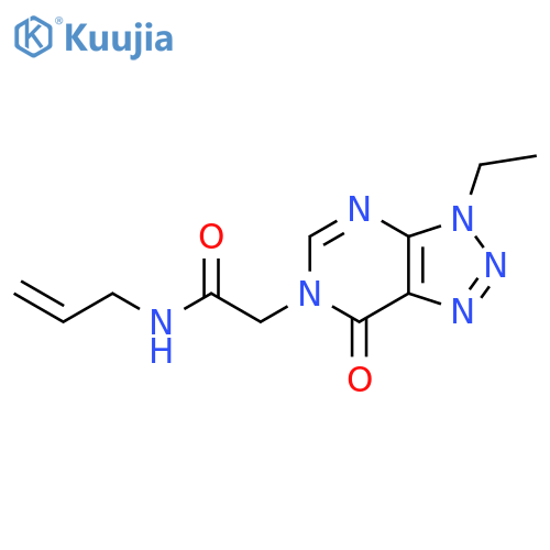 2-{3-ethyl-7-oxo-3H,6H,7H-1,2,3triazolo4,5-dpyrimidin-6-yl}-N-(prop-2-en-1-yl)acetamide structure
