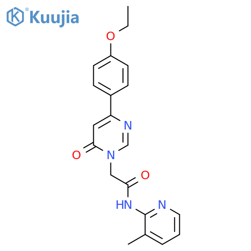 2-[4-(4-ethoxyphenyl)-6-oxo-1,6-dihydropyrimidin-1-yl]-N-(3-methylpyridin-2-yl)acetamide structure