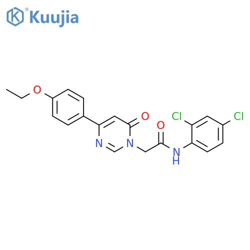 N-(2,4-dichlorophenyl)-2-[4-(4-ethoxyphenyl)-6-oxo-1,6-dihydropyrimidin-1-yl]acetamide structure